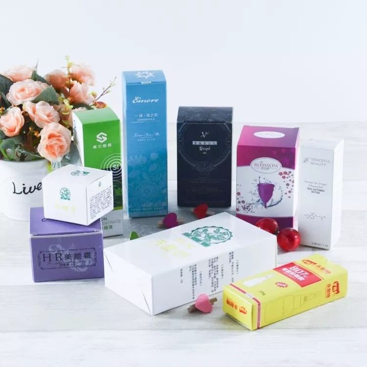 Bảng Ngà Hộp đầy đủ màu in Hộp mỹ phẩm chăm sóc da Hộp giấy trắng