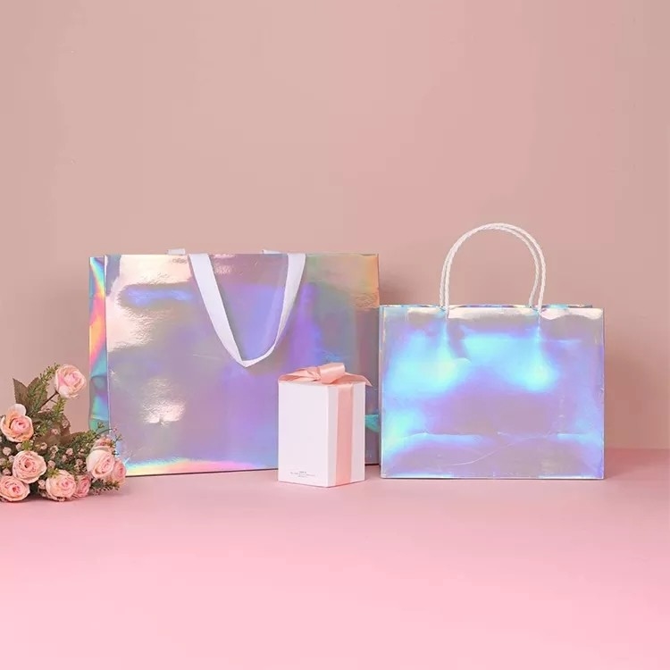Quần áo bạc lấp lánh Túi đựng quần áo màu ba chiều Cmyk