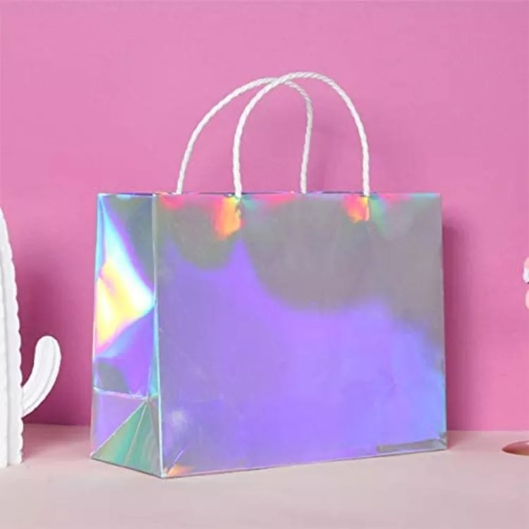 Quần áo bạc lấp lánh Túi đựng quần áo màu ba chiều Cmyk