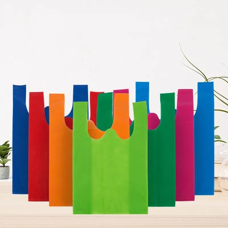 Túi không dệt có thể tái sử dụng Die Cut Thân thiện với môi trường Màu tùy chỉnh